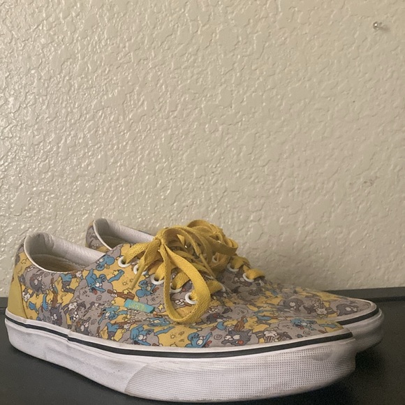 Size 10 itchy and scratchy van’s perfect grip lean lasses sole little stains - Picture 3 of 6